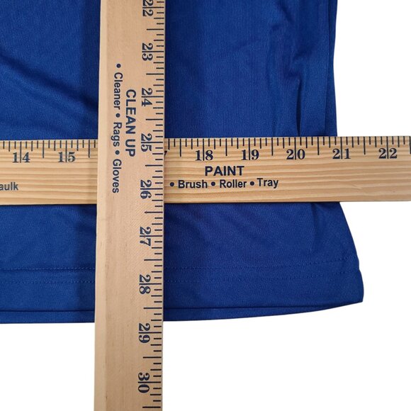 Chicago Cubs Performance Polo Embroidered Logo Mens Large 1/4 Button Blue NWT - Picture 9 of 9